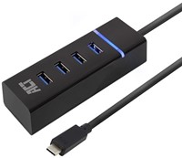 ACT | Hub | 4-Poorts | USB 3.1 | Gen-1 | USB-C | Blok | Zwart