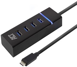 ACT | Hub | 4-Poorts | USB 3.1 | Gen-1 | USB-C | Blok | Zwart
