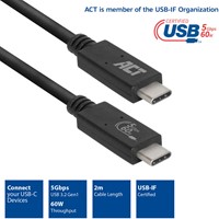 USB 3.2 Gen1 | Aansluitkabel | USB-C male - USB-C male | USB-IF gecertificeerd | 2.0m-2