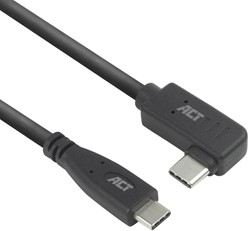 USB 3.2 Gen2 | Aansluitkabel | USB-C male - USB-C male haaks links/rechts | 10Gbps 60W | 1m