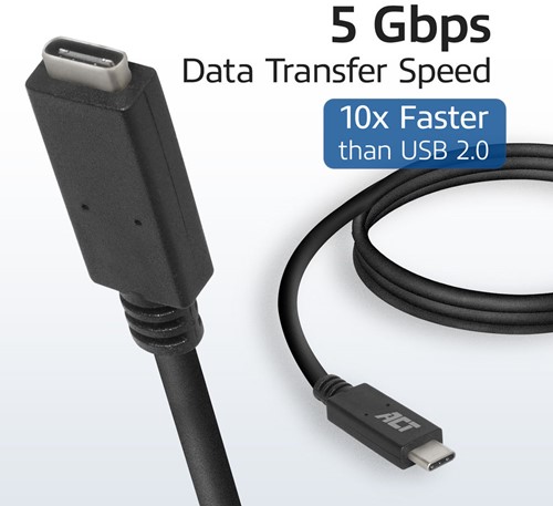 ACT | Verlengkabel | USB-C male | USB-C female | 2 mtr-2