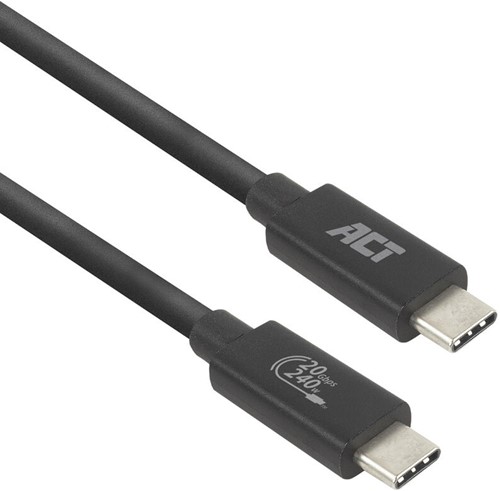 ACT | Aansluitkabel | USB4 | 20Gbps | USB Type-C | Thunderbolt | 240W | USB-IF gecertificeerd | 4K@60Hz | 2 m