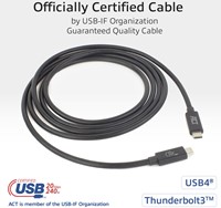 ACT | Aansluitkabel | USB4 | 20Gbps | USB Type-C | Thunderbolt | 240W | USB-IF gecertificeerd | 4K@60Hz | 2 m-3