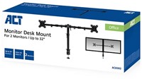 ACT | Bureausteun | TV | Monitor | 10-32 inch | 2 Schermen | Klem-2