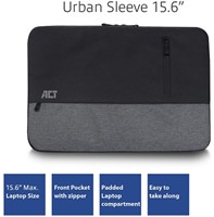 ACT Urban laptop sleeve 15,6", zwart/grijs-2