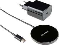 Intenso | Oplader | Draadloos | Qi Lader | MagSafe compatible | MB1 | Snellaad funtie | Zwart-2