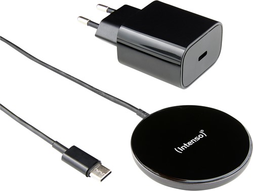 Intenso | Oplader | Draadloos | Qi Lader | MagSafe compatible | MB1 | Snellaad funtie | Zwart-2