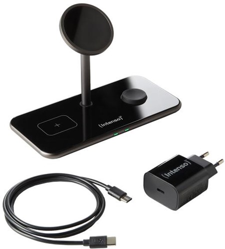 Intenso | Oplader | Draadloos | Qi Lader | Apple MagSafe | 15 Watt | MB13 | 3in1-2