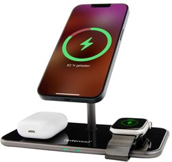 Intenso | Oplader | Draadloos | Qi Lader | Apple MagSafe | 15 Watt | MB13 | 3in1