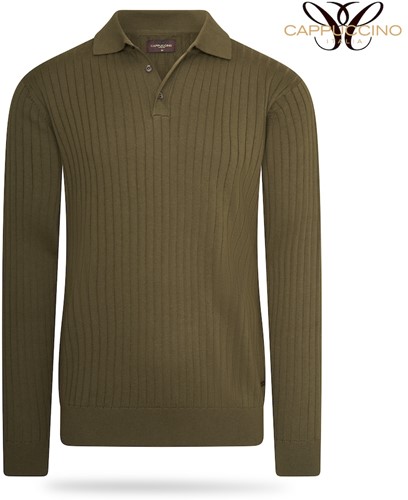 Mestre Polo L/S Knit Army