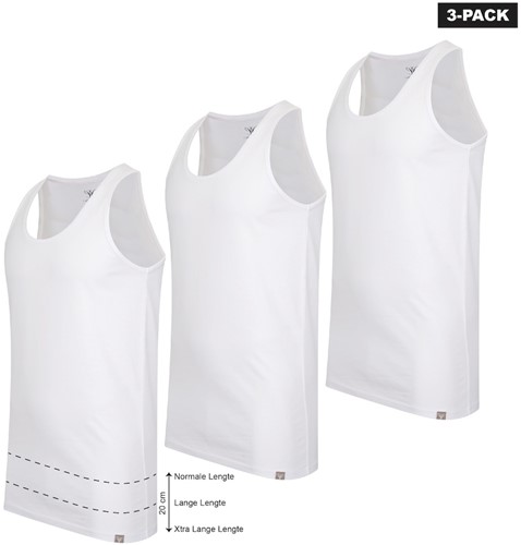 Belluno 3-pack halter hemden White S