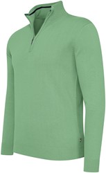 Bergamo 1/4 zip knit 12 GG Green XXL