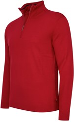 Bergamo 1/4 zip knit 12 GG Red