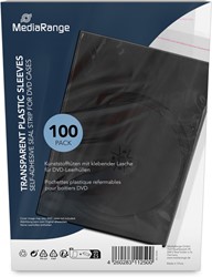 MediaRange | Hoesjes voor DVD - Videoboxen | Plastic | 1 Disc | 14mm | 100 Stuks