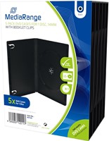 MediaRange | DVD Videobox | 14mm | 1 Disc | Zwart | 5 Stuks