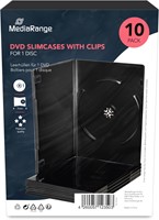 MediaRange | DVD Videobox | Slimline | 7mm | 1 Disc | Zwart | 10 Stuks