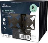 MediaRange | CD Jewelcase | 6 Disc | Zwart | 5 Stuks-2