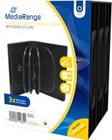 MediaRange | DVD Videobox | 33mm | 10 Disc | Zwart | 3 Stuks