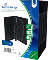 MediaRange | DVD Videobox | 21mm | 5 Disc | Zwart | 5 Stuks
