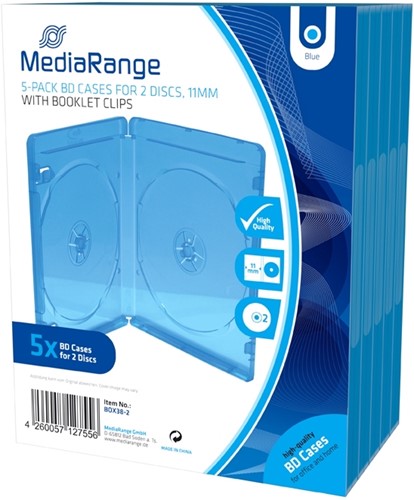 MediaRange | BluRay Videobox | 2 Disc | 5 Stuks