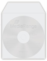 MediaRange | Hoesjes | CD/DVD | Plastic | Met Flap | 1 Disc | Transparant | 50 Stuks-2