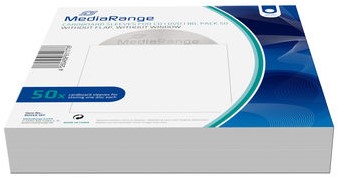 MediaRange | Hoesjes | CD/DVD/BD | Kartonnen | 1 Disc | Wit | 50 Stuks