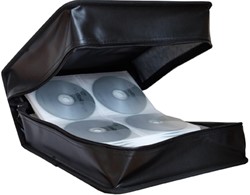 MediaRange | Opbergmap | 400 Disc | Zipper | Wallet | Kunstleer