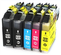 LC-123 | 5 Pack | Huismerk | Cartridges voor Brother
