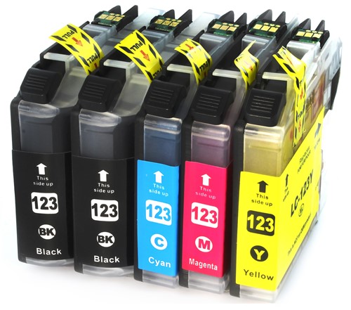LC-123 | 5 Pack | Huismerk | Cartridges voor Brother