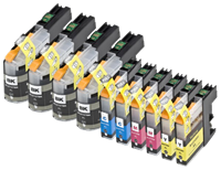 LC-127 XL | LC-125 XL | 10 Pack | Huismerk | Cartridges voor Brother