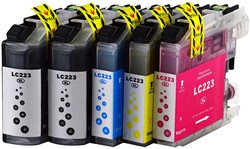LC-223 XL | 5 Pack | Huismerk | Cartridges voor Brother