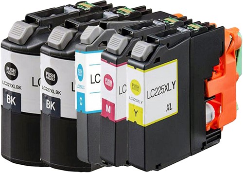 LC-227 XL | LC-225 XL | 5 Pack | Huismerk | Cartridges voor Brother