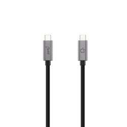 Pepper Jobs | Oplaadkabel | Datakabel | USB-C | USB-C | 10 Gbps | Max 100 Watt | 1 mtr | Zwart