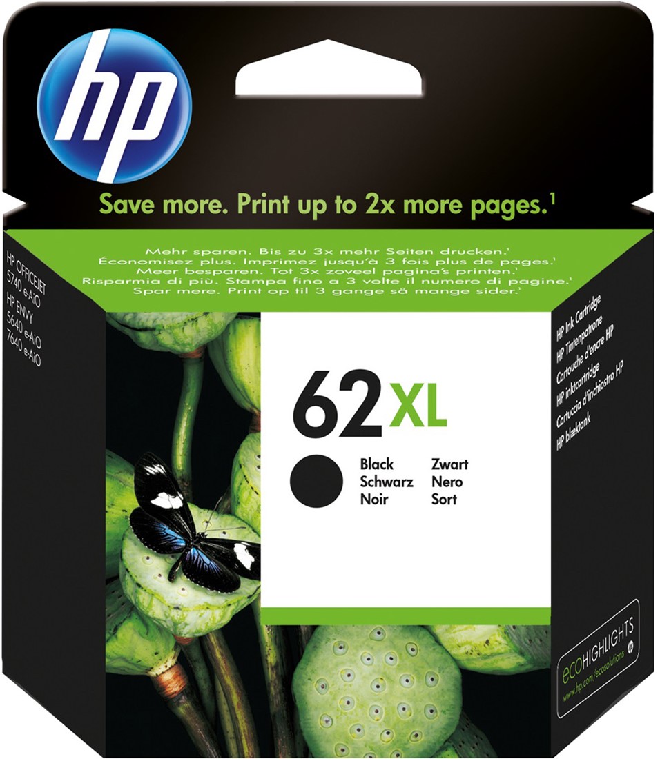 gewoontjes kompas methaan 62 XL | 1x Zwart | Origineel | Cartridge voor HP Opus Nederland BV