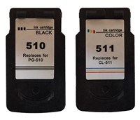 PG-510 | CL-511 | 2 Pack | Huismerk | Cartridges voor Canon