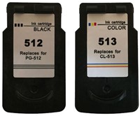 PG-512 | CL-513 | 2 Pack | Huismerk | Cartridges voor Canon