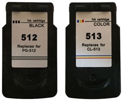 PG-512 | CL-513 | 2 Pack | Huismerk | Cartridges voor Canon
