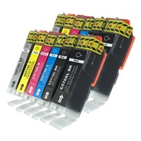 PGI-570 XL | CLI-571 XL | 12 Pack | Huismerk | Cartridges voor Canon
