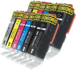 PGI-570 XL | CLI-571 XL | 12 Pack | Huismerk | Cartridges voor Canon