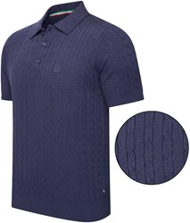Caorle Cable Polo S/S Navy