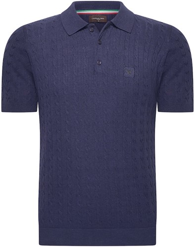 Caorle Cable Polo S/S Navy S-2
