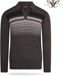 Mestre Polo L/S Knit Charco/Grey/Black