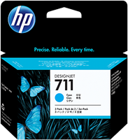 711 | 3x Cyaan | Origineel | Cartridge voor HP