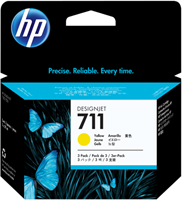 711 | 3x Geel | Origineel | Cartridge voor HP