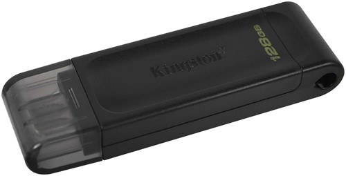 Kingston | USB Stick | 128 GB | USB-C 3.2 Gen-1 | DataTraveler 70 | Zwart-3