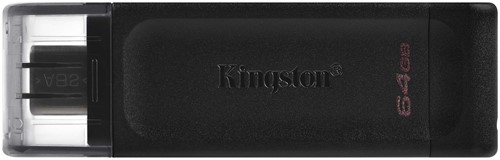 Kingston | USB Stick | 64 GB | USB-C 3.2 Gen-1 | DataTraveler 70 | Zwart-2