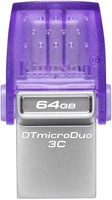 Kingston | USB Stick | 64 GB | USB 3.2 Gen-1 | USB-A | USB-C | DataTraveler Dual | 200R | Small | Paars-2