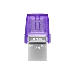 Kingston | USB Stick | 64 GB | USB 3.2 Gen-1 | USB-A | USB-C | DataTraveler Dual | 200R | Small | Paars-2