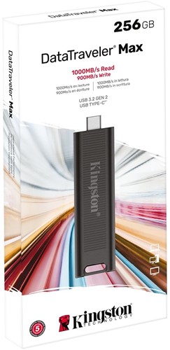 Kingston | USB Stick | 256 GB | USB-C 3.2 Gen-2 | Datatraveler Max | 1000R/900W