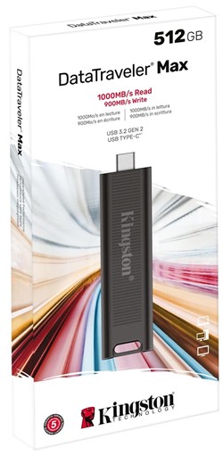 Kingston | USB Stick | 512 GB | USB 3.2 Gen-2 | Datatraveler Max | 1000R/900W